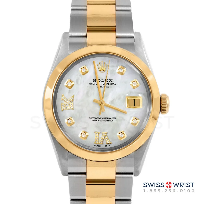 Rolex Date 34mm | 1500-TT-WMOP-8DR69-SMT-OYS