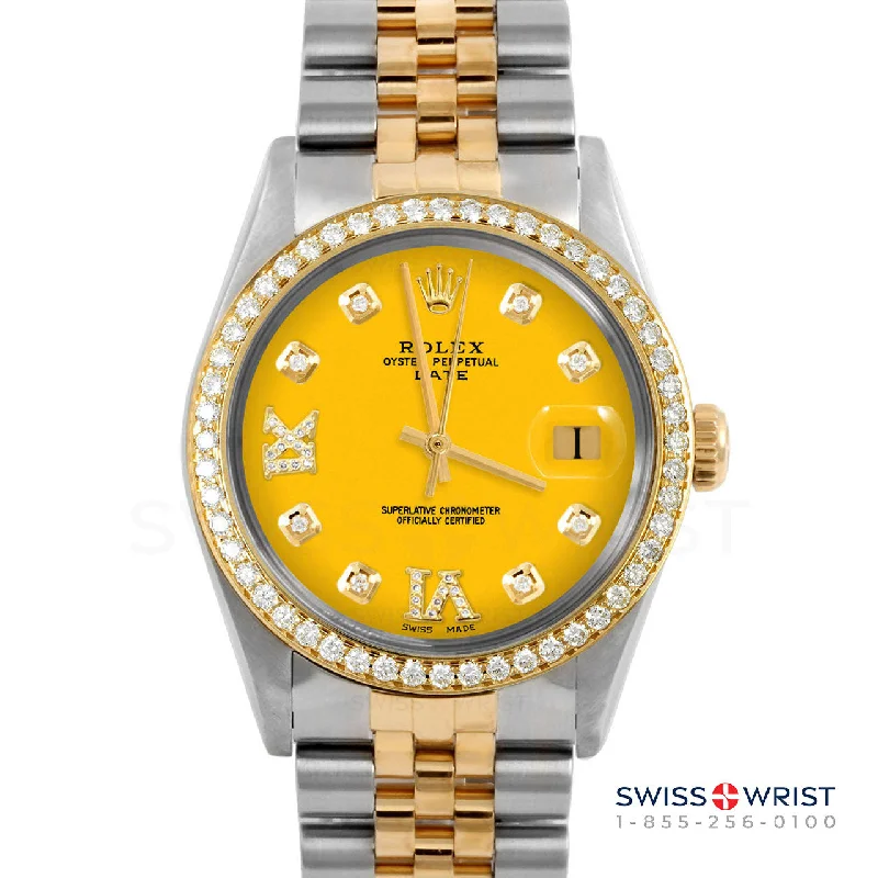 Rolex Date 34mm | 1500-TT-YLW-8DR69-BDS-JBL