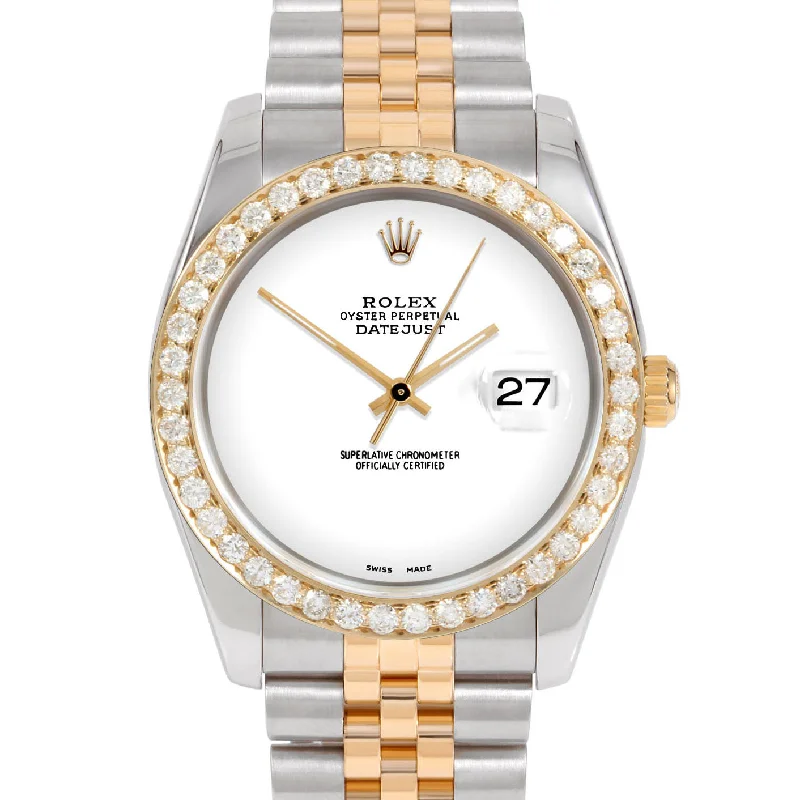 Rolex Datejust 36mm | 116233-WHT-NOHM-25CT-JBL