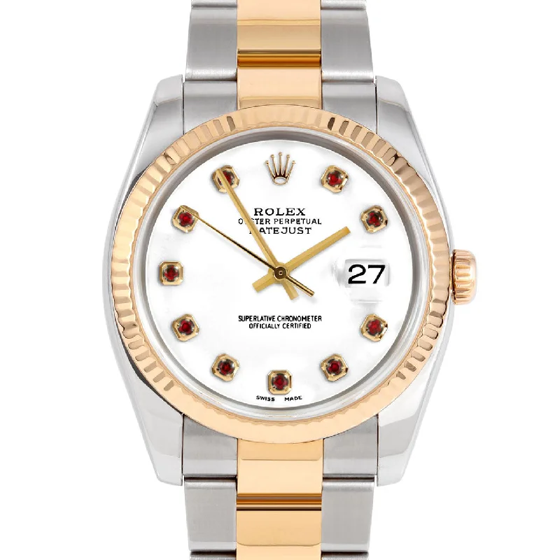 Rolex Datejust 36mm | 116233-WHT-RBY-AM-FLT-OYS