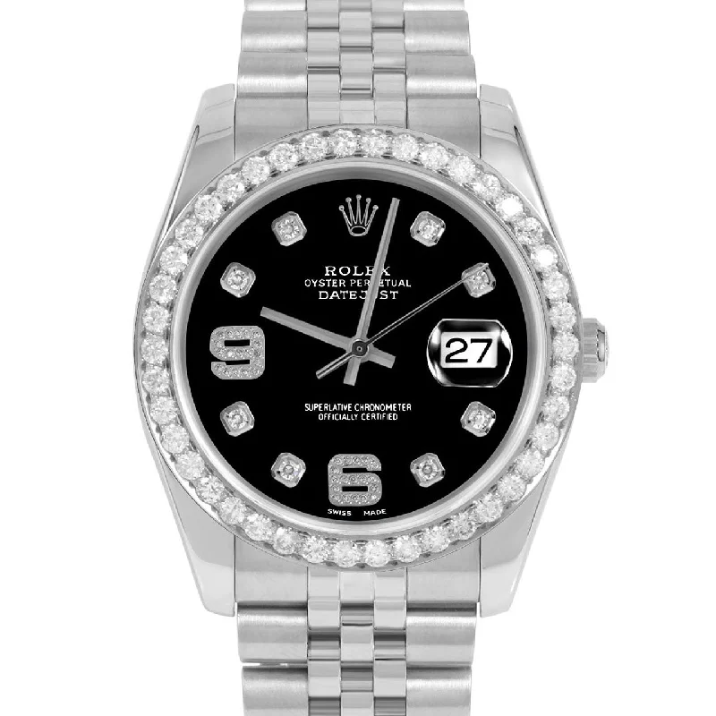 Rolex Datejust 36mm | 116234-BLK-8DA69-25CT-JBL