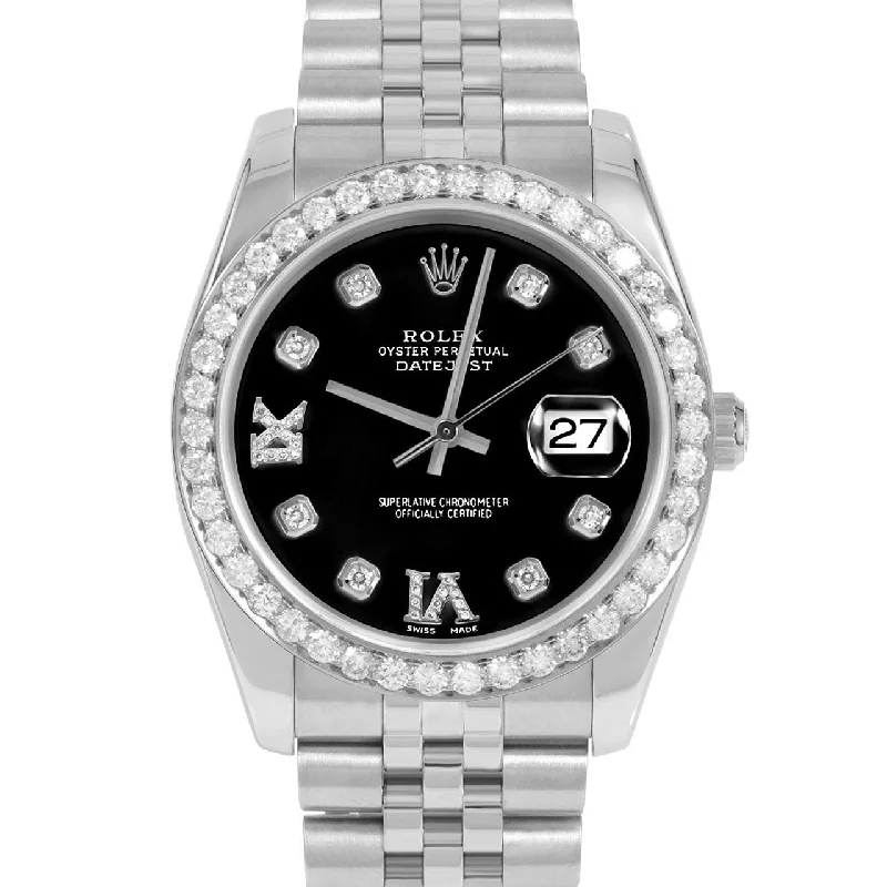 Rolex Datejust 36mm | 116234-BLK-8DR69-25CT-JBL