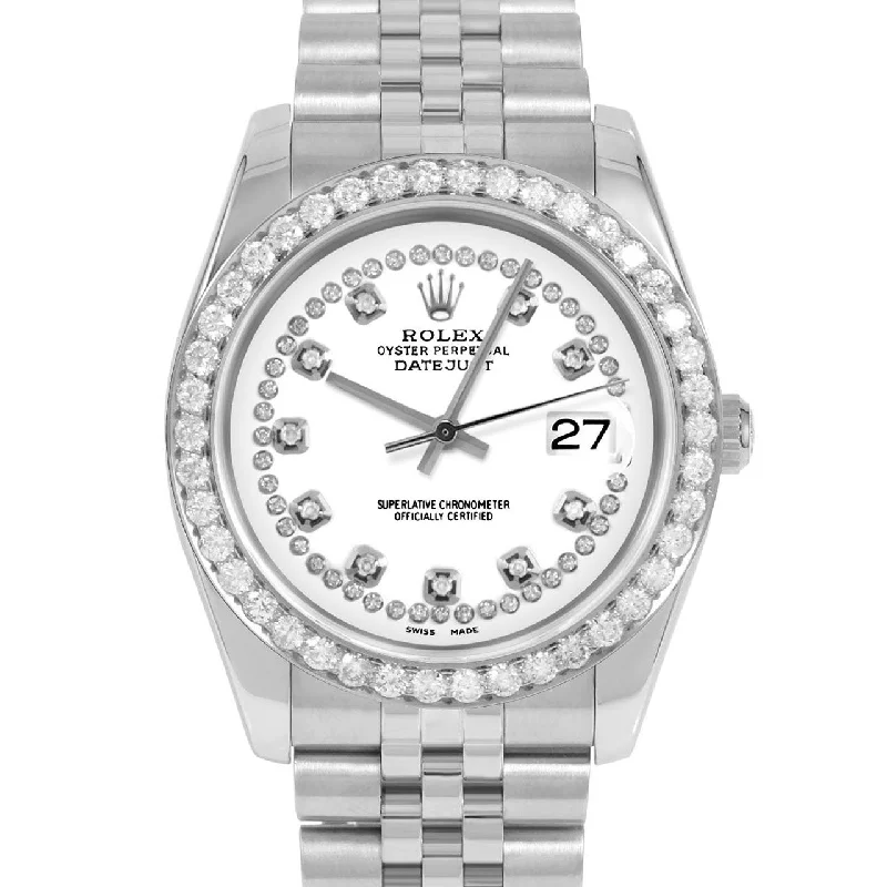 Rolex Datejust 36mm | 116234-WHT-STRD-25CT-JBL