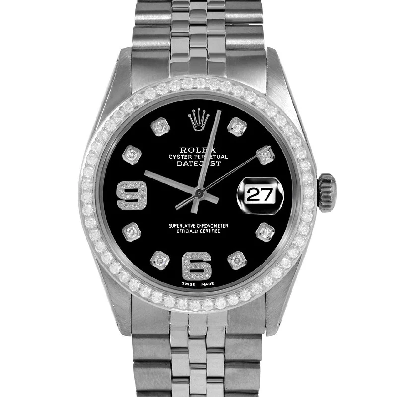 Rolex Datejust 36mm | 1601-SS-BLK-8DA69-BDS-JBL