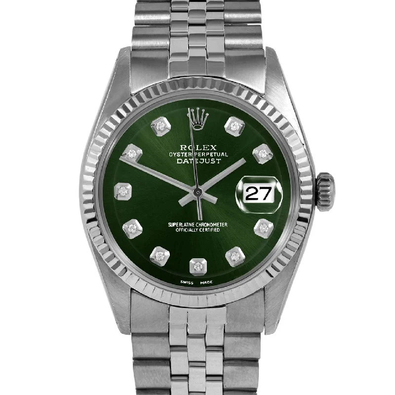 Rolex Datejust 36mm | 1601-SS-GRN-DIA-AM-FLT-JBL