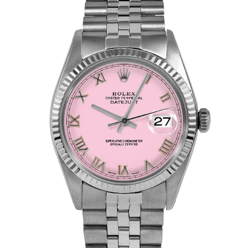 Rolex Datejust 36mm | 1601-SS-PNK-ROM-FLT-JBL