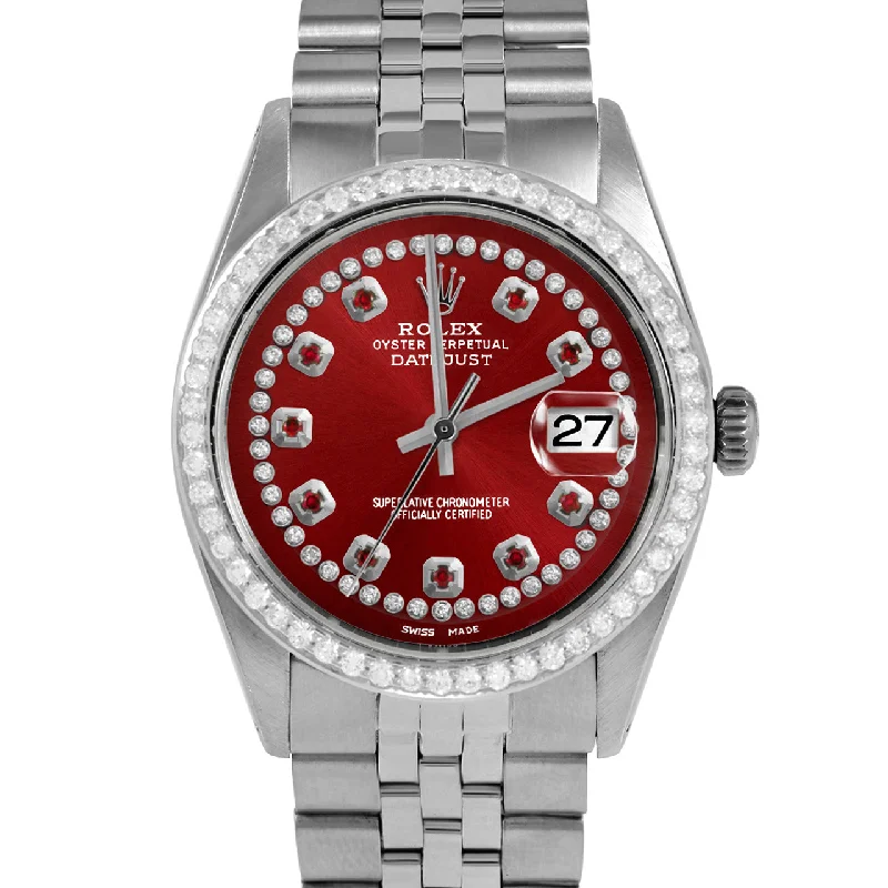 Rolex Datejust 36mm | 1601-SS-RED-STRR-BDS-JBL