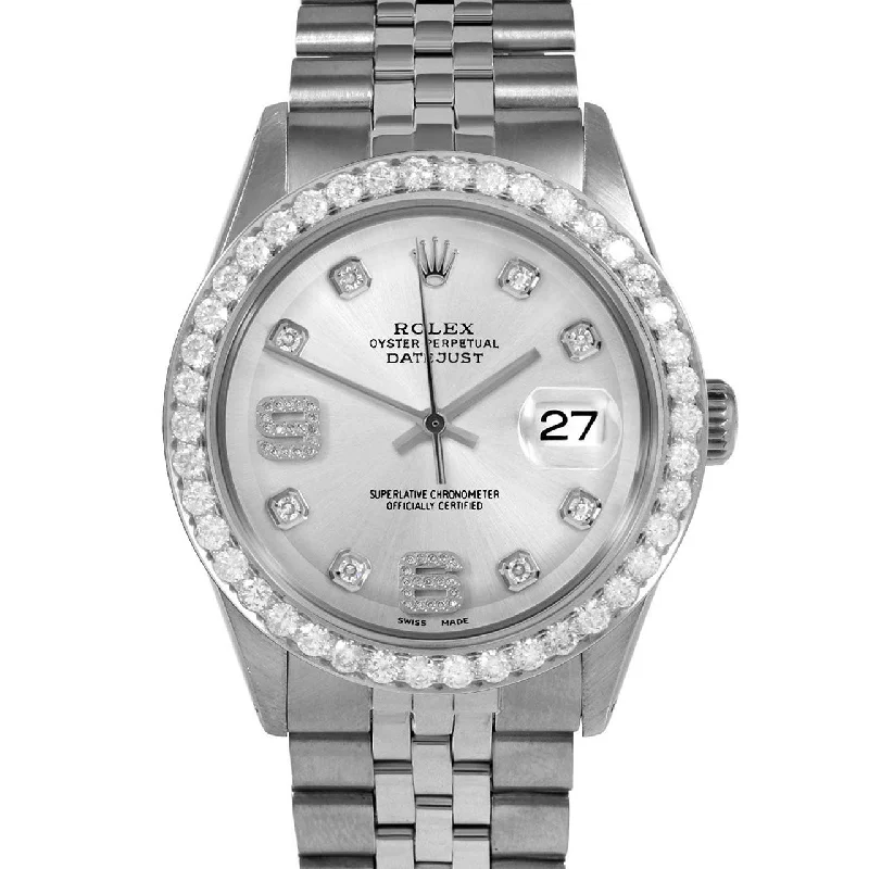 Rolex Datejust 36mm | 1601-SS-SLV-8DA69-25CT-JBL