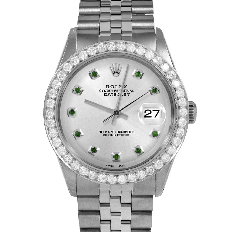 Rolex Datejust 36mm | 1601-SS-SLV-EMD-AM-25CT-JBL