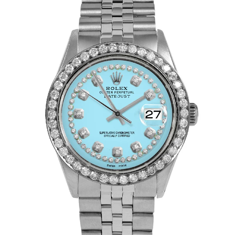 Rolex Datejust 36mm | 1601-SS-TRQ-STRD-25CT-JBL