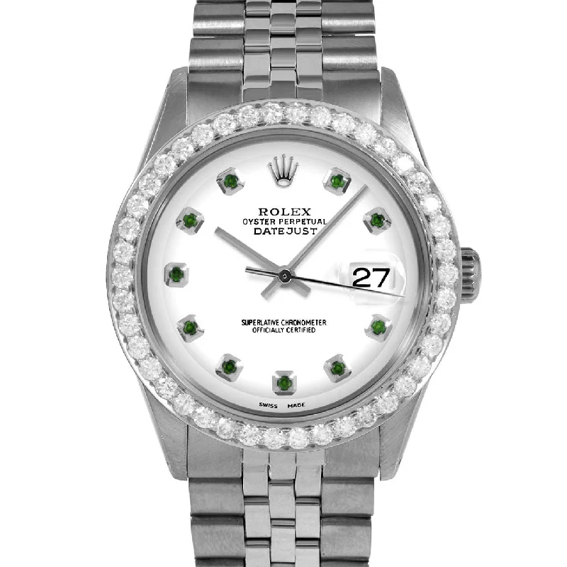 Rolex Datejust 36mm | 1601-SS-WHT-EMD-AM-25CT-JBL