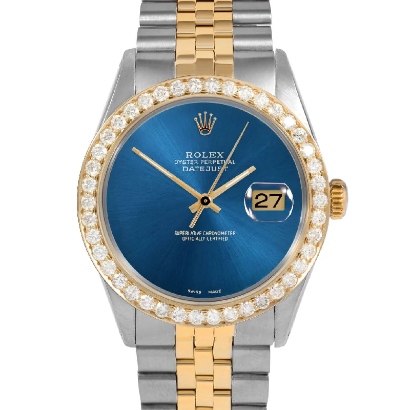 Rolex Datejust 36mm | 1601-TT-BLU-NOHM-25CT-JBL