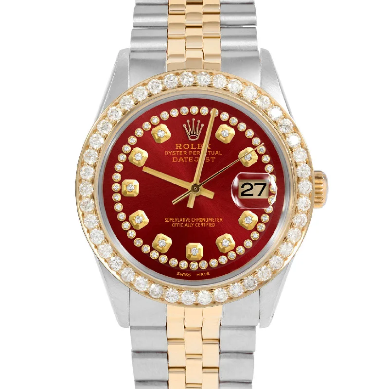 Rolex Datejust 36mm | 1601-TT-RED-STRD-25CT-JBL