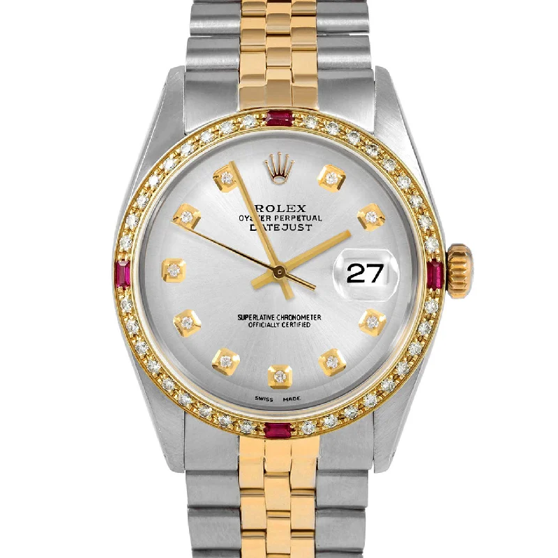 Rolex Datejust 36mm | 1601-TT-SLV-DIA-AM-4RBY-JBL