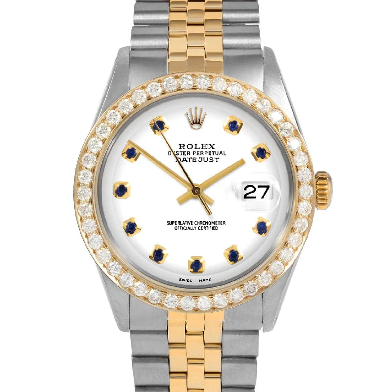 Rolex Datejust 36mm | 1601-TT-WHT-SPH-AM-25CT-JBL