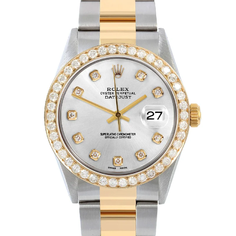 Rolex Datejust 36mm | 16013-SLV-DIA-AM-25CT-OYS