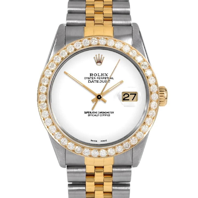 Rolex Datejust 36mm | 16013-WHT-NOHM-25CT-JBL