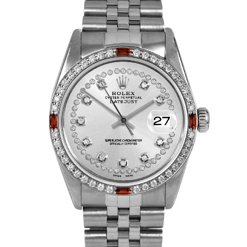 Rolex Datejust 36mm | 16014-SLV-STRD-4RBY-JBL