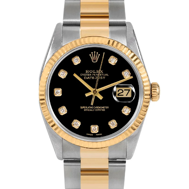 Rolex Datejust 36mm | 16233-BLK-DIA-AM-FLT-OYS