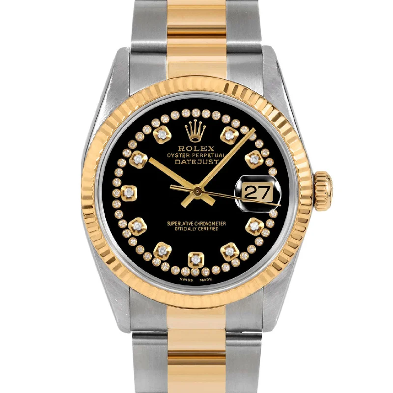 Rolex Datejust 36mm | 16233-BLK-STRD-FLT-OYS