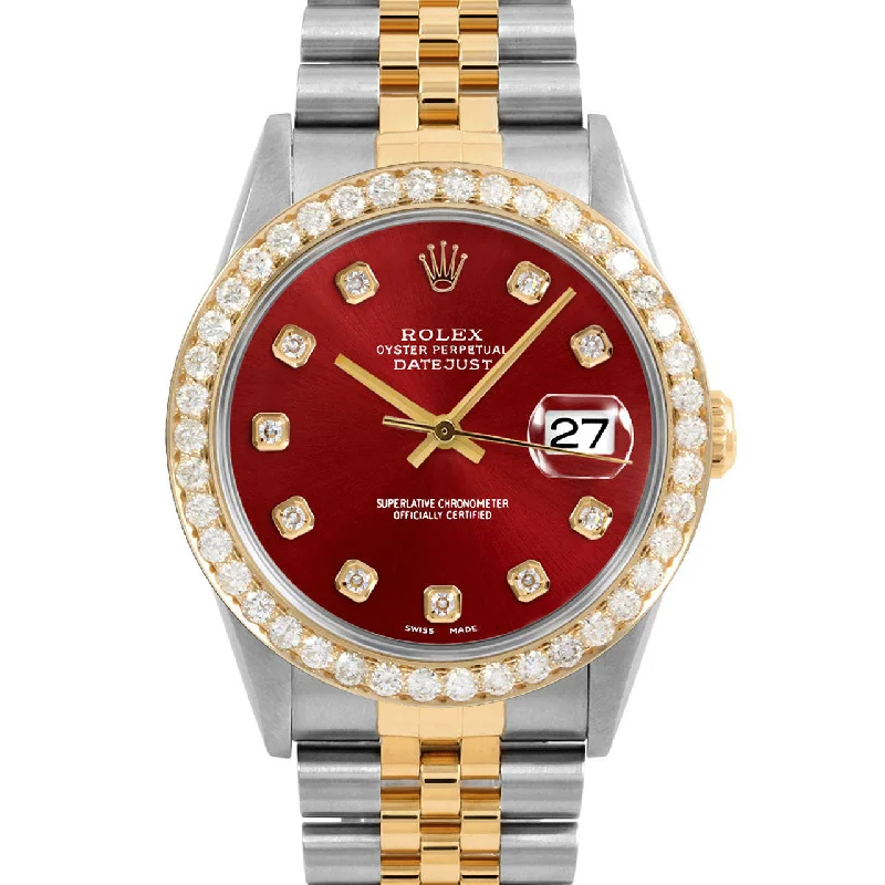 Rolex Datejust 36mm | 16233-RED-DIA-AM-25CT-JBL