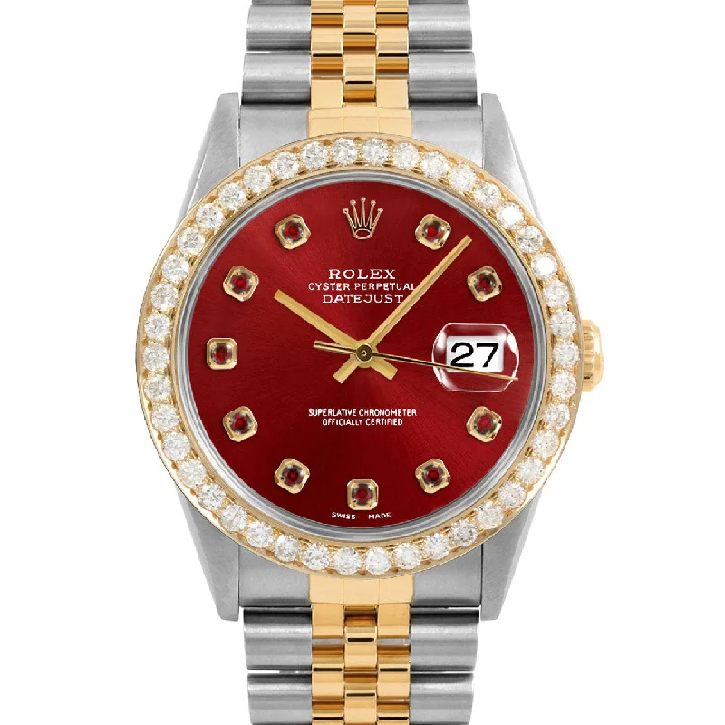 Rolex Datejust 36mm | 16233-RED-RBY-AM-25CT-JBL