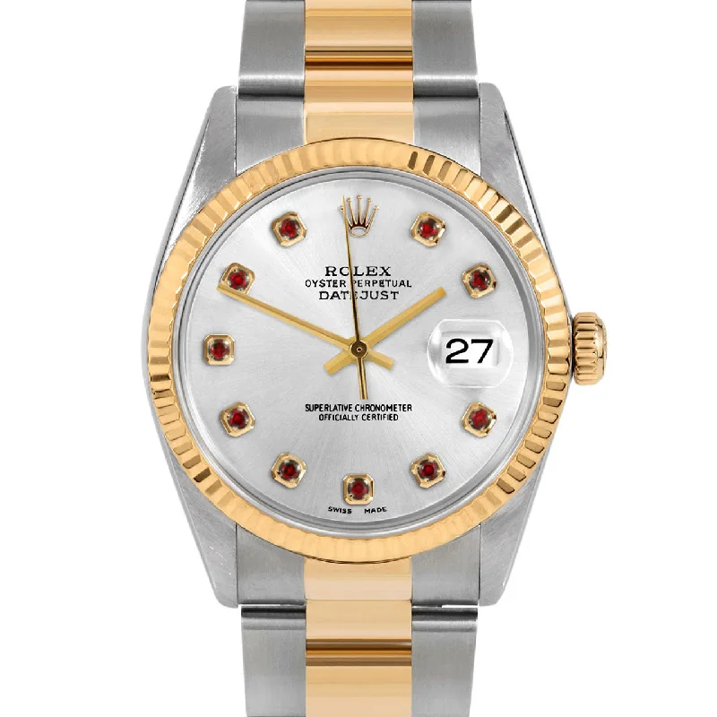 Rolex Datejust 36mm | 16233-SLV-RBY-AM-FLT-OYS