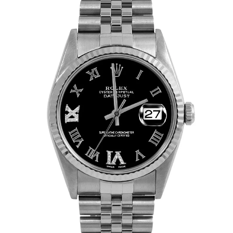 Rolex Datejust 36mm | 16234-BLK-RDR69-FLT-JBL