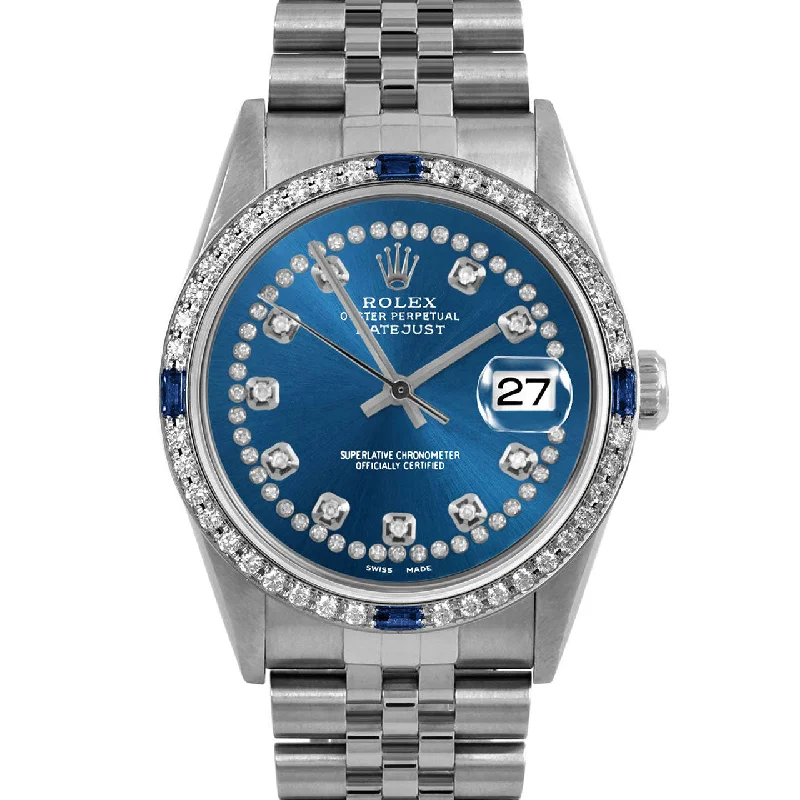 Rolex Datejust 36mm | 16234-BLU-STRD-4SPH-JBL