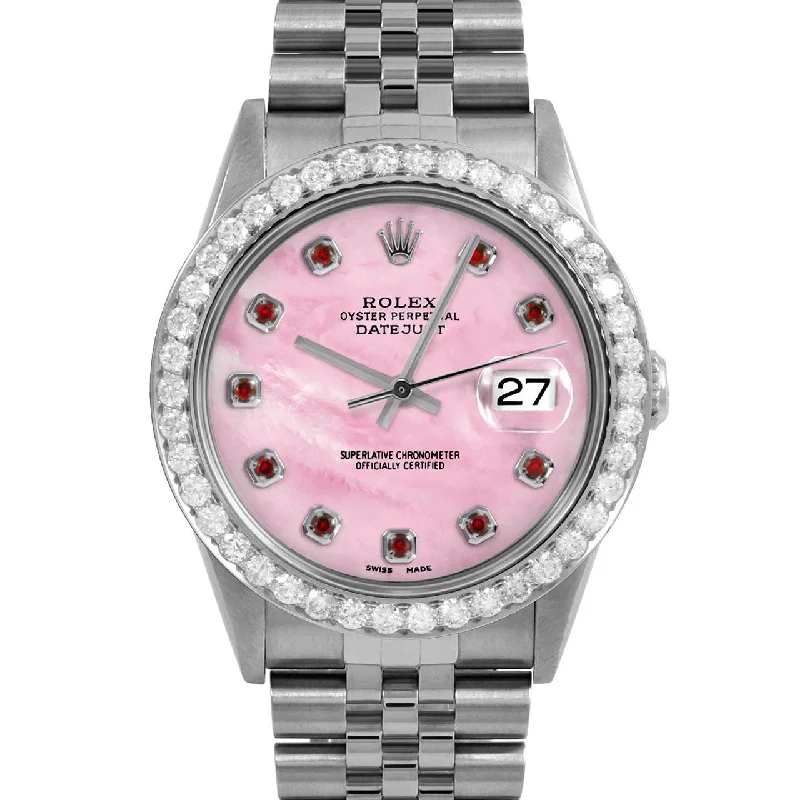 Rolex Datejust 36mm | 16234-PMOP-RBY-AM-25CT-JBL