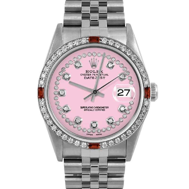 Rolex Datejust 36mm | 16234-PNK-STRD-4RBY-JBL