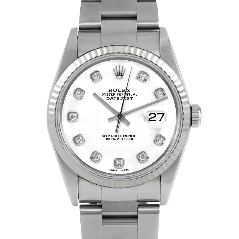 Rolex Datejust 36mm | 16234-WHT-DIA-AM-FLT-OYS