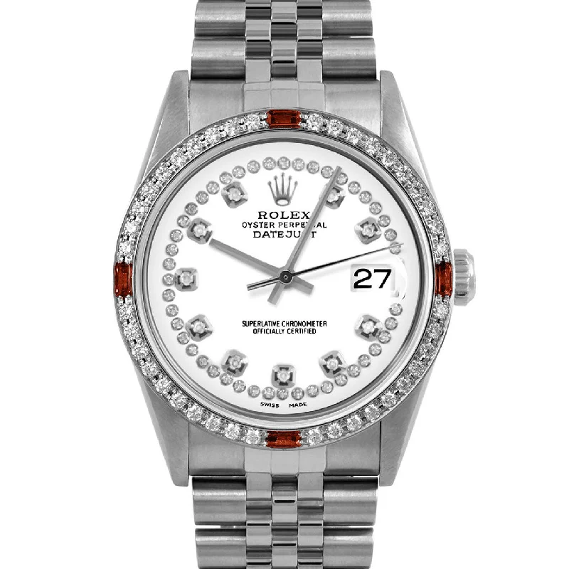 Rolex Datejust 36mm | 16234-WHT-STRD-4RBY-JBL