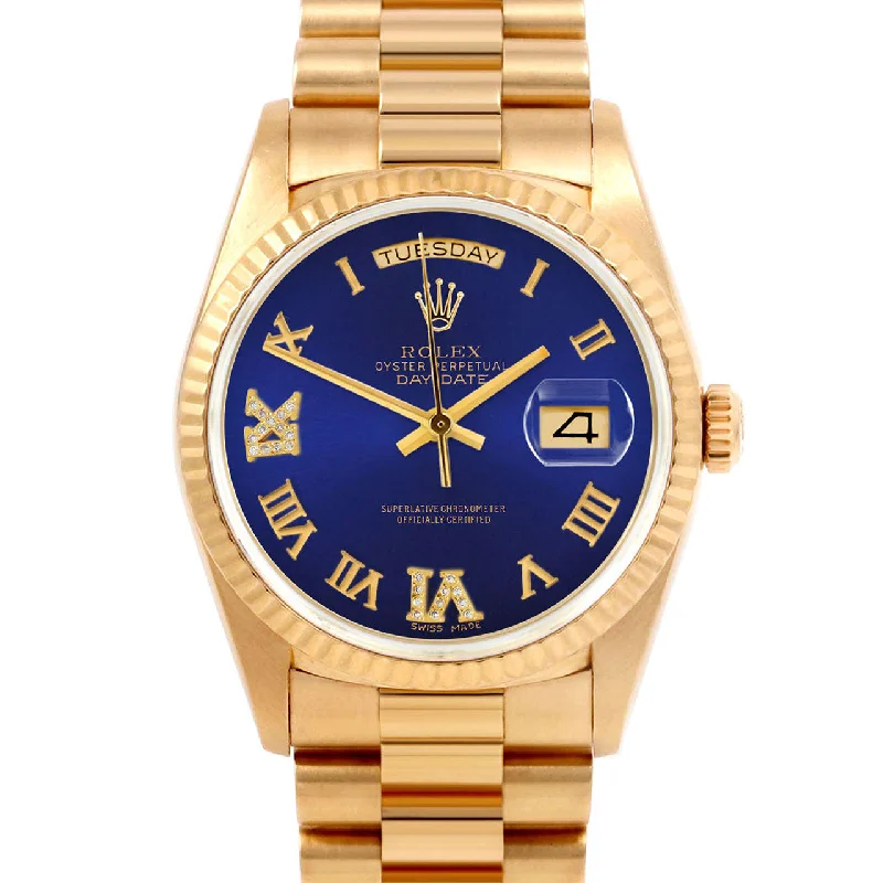 Rolex Day-Date 36mm | 18038-BLU-RDR69-FLT-PRS