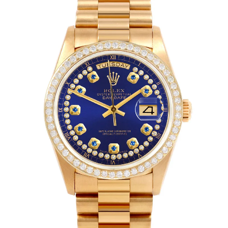 Rolex Day-Date 36mm | 18038-BLU-STRS-BDS-PRS