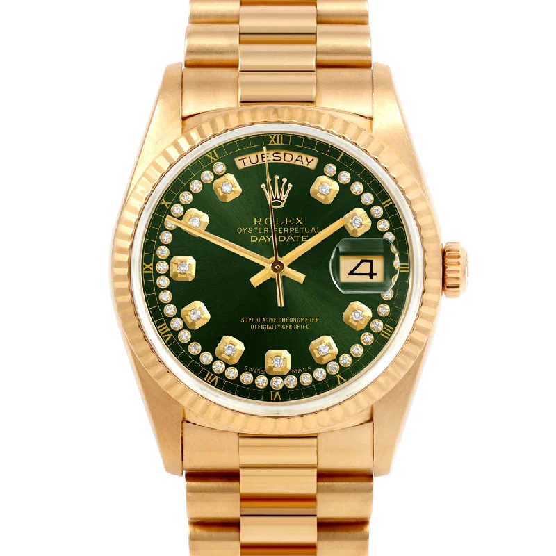 Rolex Day-Date 36mm | 18038-GRN-STRD-FLT-PRS