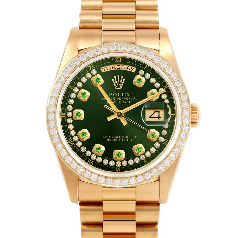 Rolex Day-Date 36mm | 18038-GRN-STRE-BDS-PRS