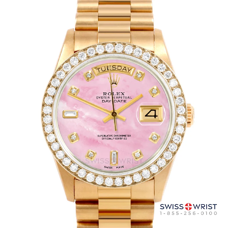 Rolex Day-Date 36mm | 18038-PMOP-DIA-AM-25CT-PRS