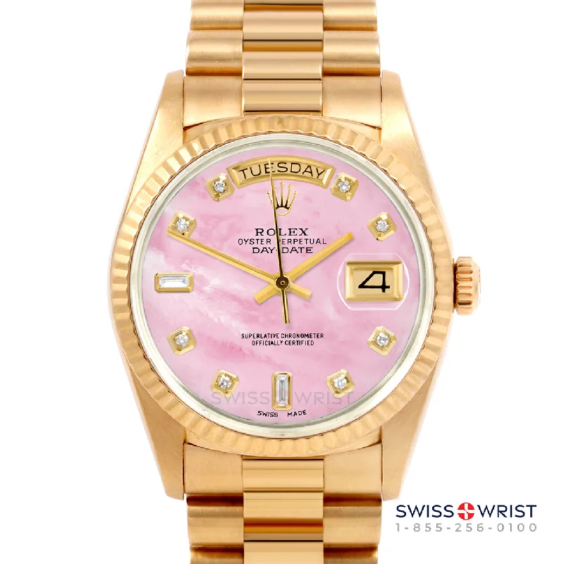 Rolex Day-Date 36mm | 18038-PMOP-DIA-AM-FLT-PRS