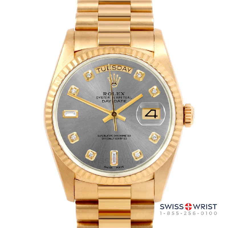 Rolex Day-Date 36mm | 18038-SLT-DIA-AM-FLT-PRS