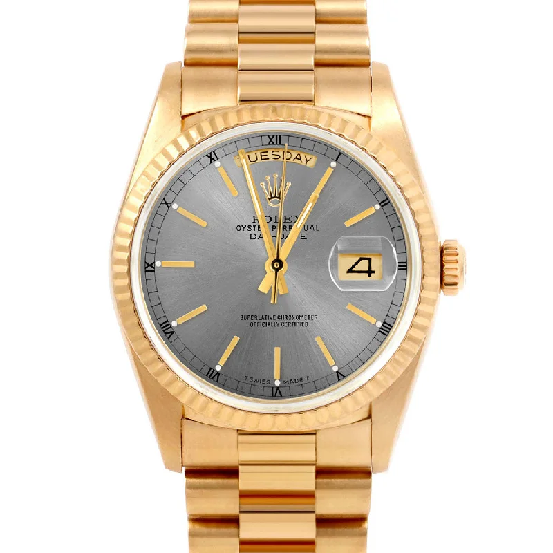 Rolex Day-Date 36mm | 18038-SLT-STK-FLT-PRS