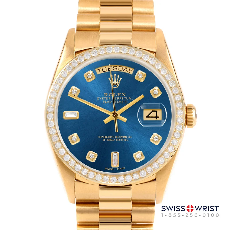 Rolex Day-Date 36mm | 18238-BLU-DIA-AM-BDS-PRS