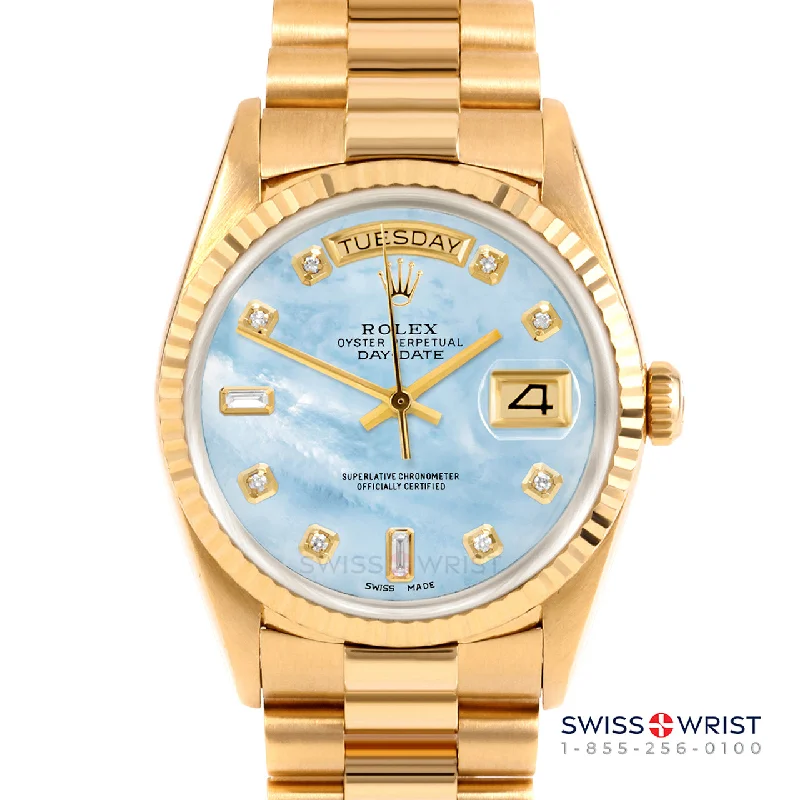 Rolex Day-Date 36mm | 18238-LBMOP-DIA-AM-FLT-PRS