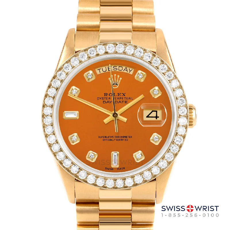 Rolex Day-Date 36mm | 18238-ORN-DIA-AM-25CT-PRS