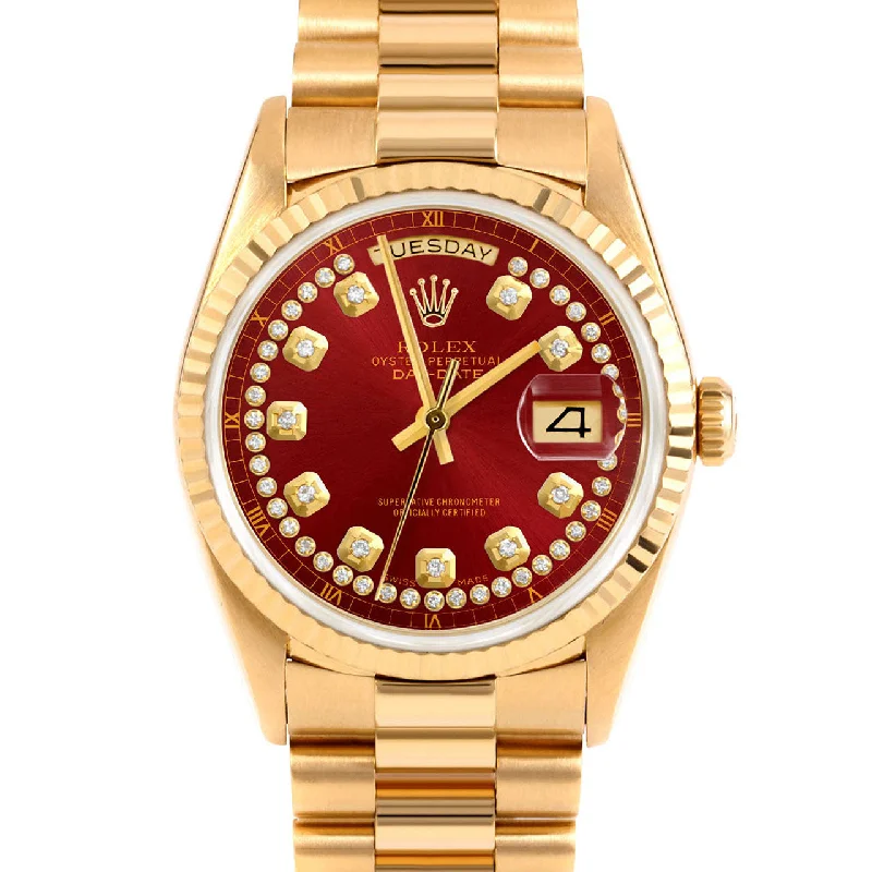 Rolex Day-Date 36mm | 18238-RED-STRD-FLT-PRS