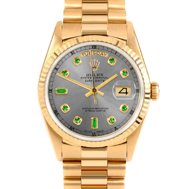 Rolex Day-Date 36mm | 18238-SLT-EMD-AM-FLT-PRS