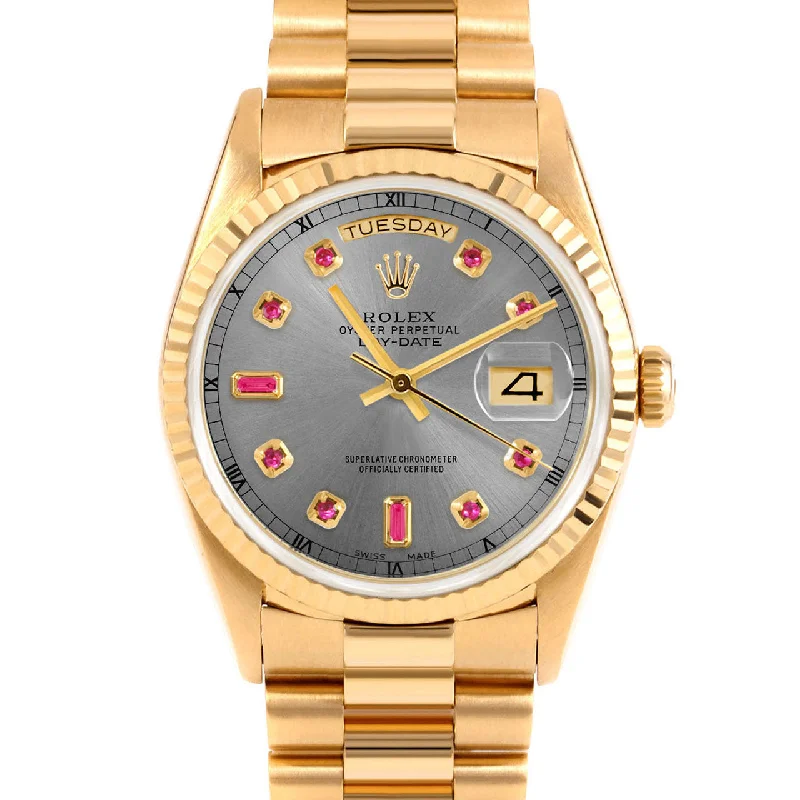 Rolex Day-Date 36mm | 18238-SLT-RBY-AM-FLT-PRS