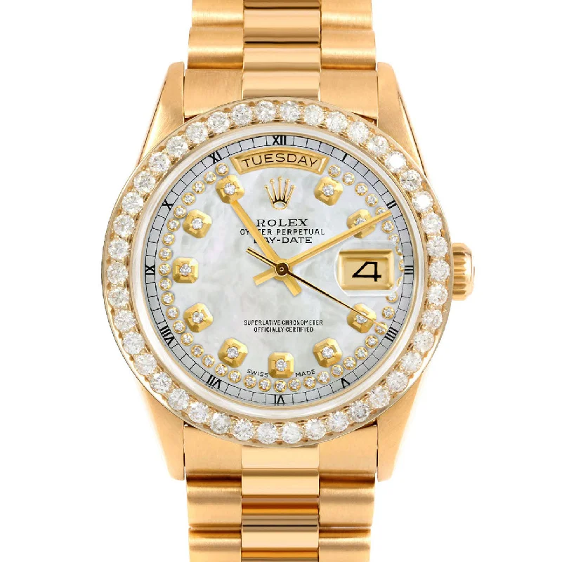 Rolex Day-Date 36mm | 18238-WMOP-STRD-25CT-PRS